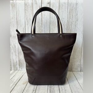 Ann Taylor All Leather Tote Handbag